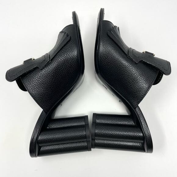 Louis Vuitton Indiana Mule Black Leather Slip On Open Toe Heel Sandal EU 37 - Picture 6 of 12